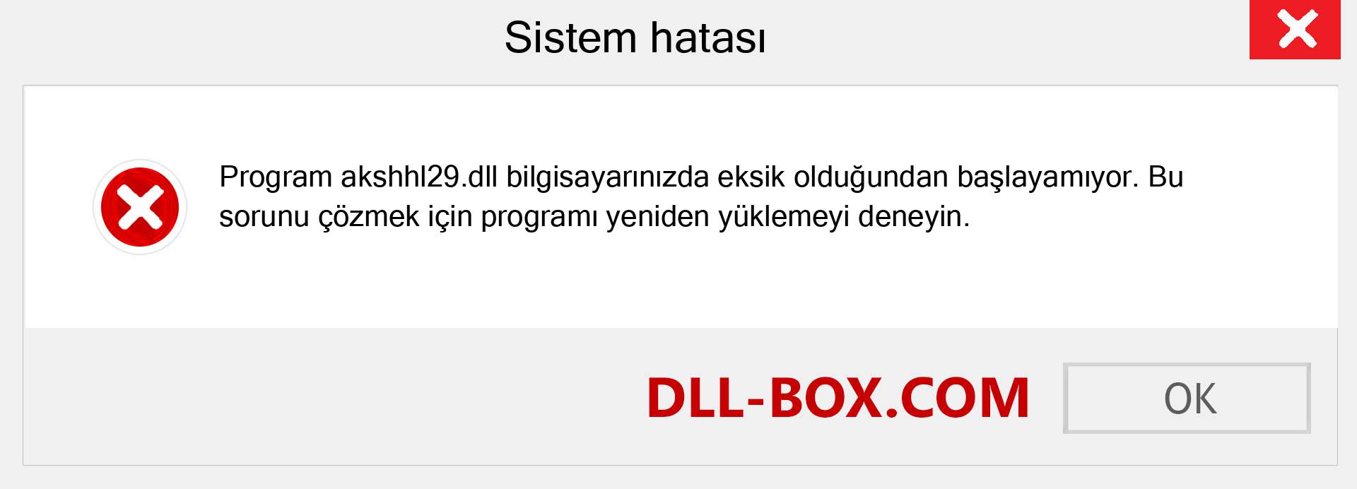 akshhl29.dll dosyası eksik mi? Windows 7, 8, 10 için İndirin - Windows'ta akshhl29 dll Eksik Hatasını Düzeltin, fotoğraflar, resimler